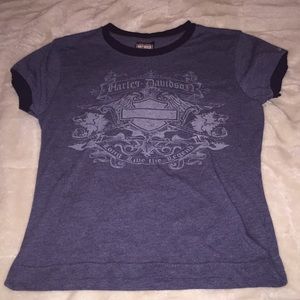 Harley Davidson blue T-shirt